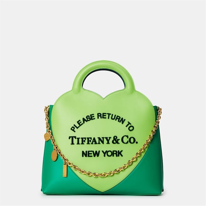 Charm Tote with Chain and Lettering