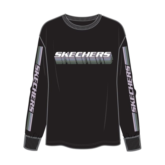 Stacked Lettering Long Sleeve T-Shirt