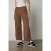 Solid Patterned Wide Leg Cargo Trousers