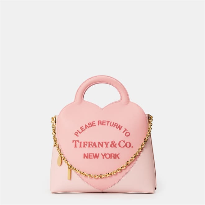 Charm Tote with Chain and Lettering