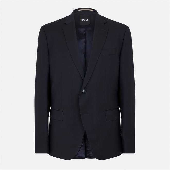 Solid Patterned Single Button Suit Jacket