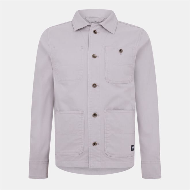 London Solid Patterned Field Jacket with Chest Pocket