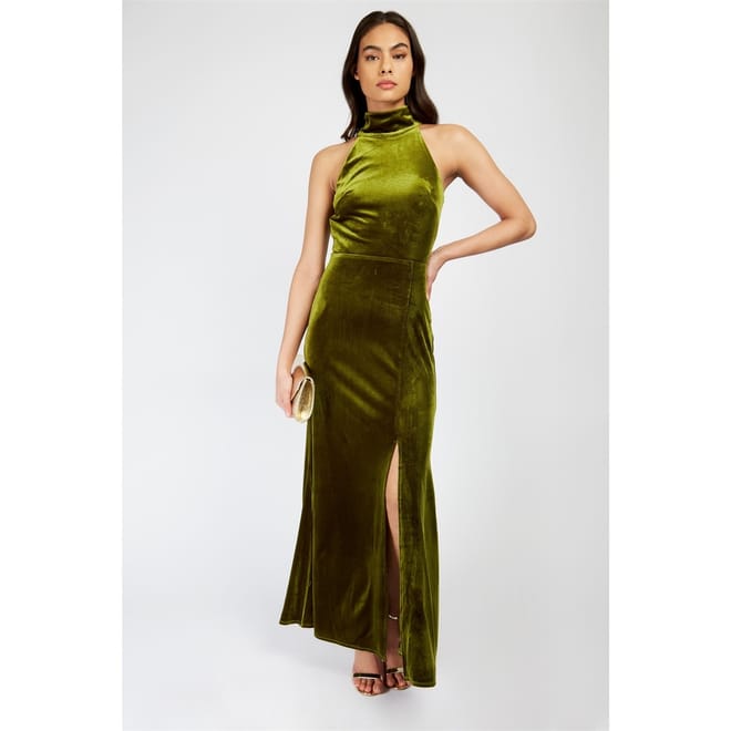 Maxi Halter Neck Gown Dress