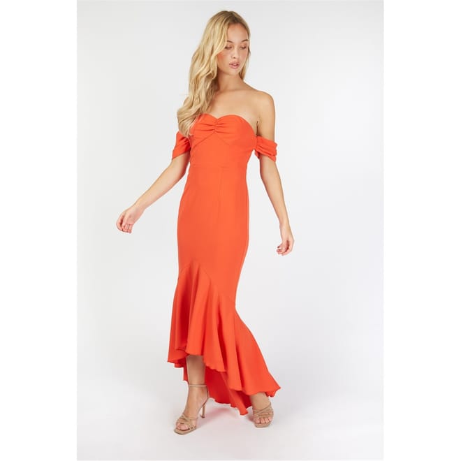 Off-The-Shoulder Maxi Gown Dress