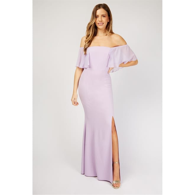 Off-The-Shoulder Maxi Gown Dress