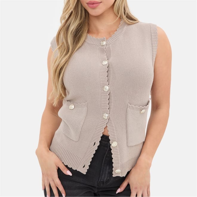 Button Knitted Vest