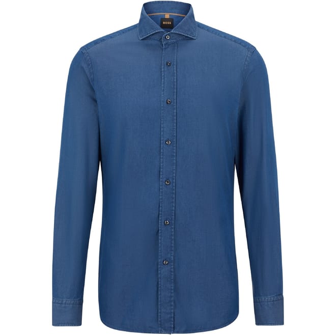 Regular Fit Long Sleeve Spread Collar Shirt
