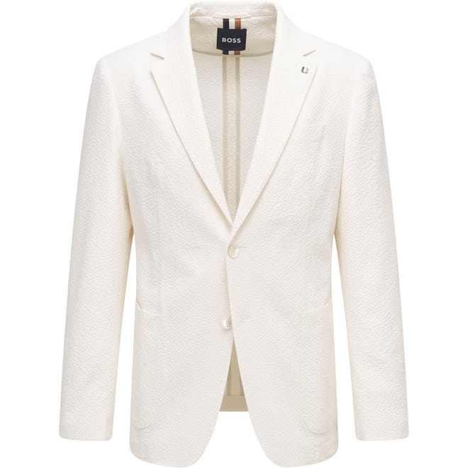 Textured Notch Collared Blazer