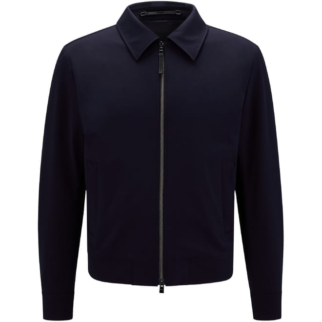 Heston Solid Patterned Snap Button Blazer