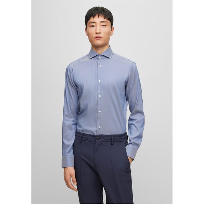 Regular Fit Long Sleeve Spread Collar Shirt