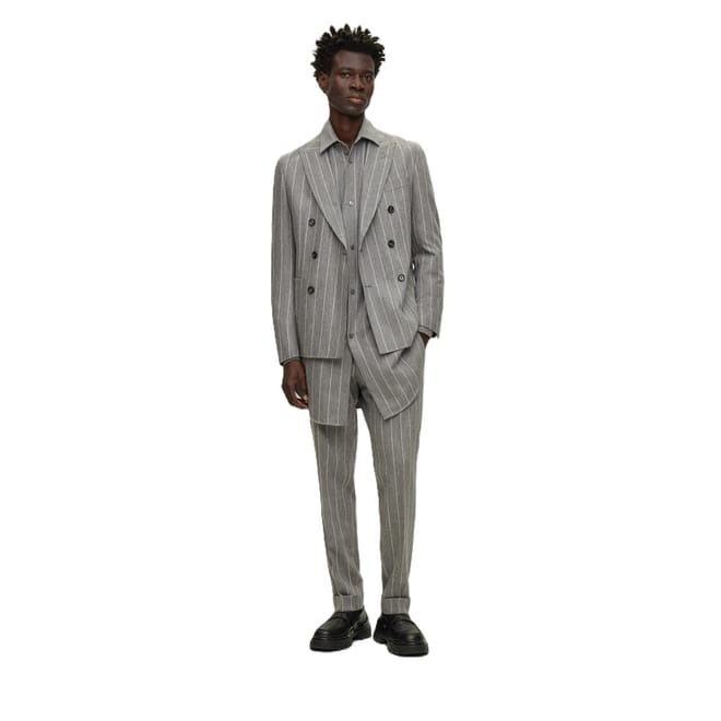 Stripe Patterned Suit Jacket