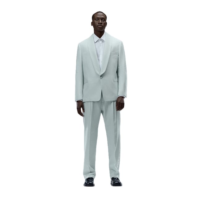 Bone Hogs Solid Patterned Shawl Collar Suit Jacket