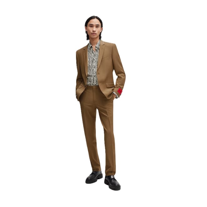 Arti Solid Patterned Notch Collared Blazer