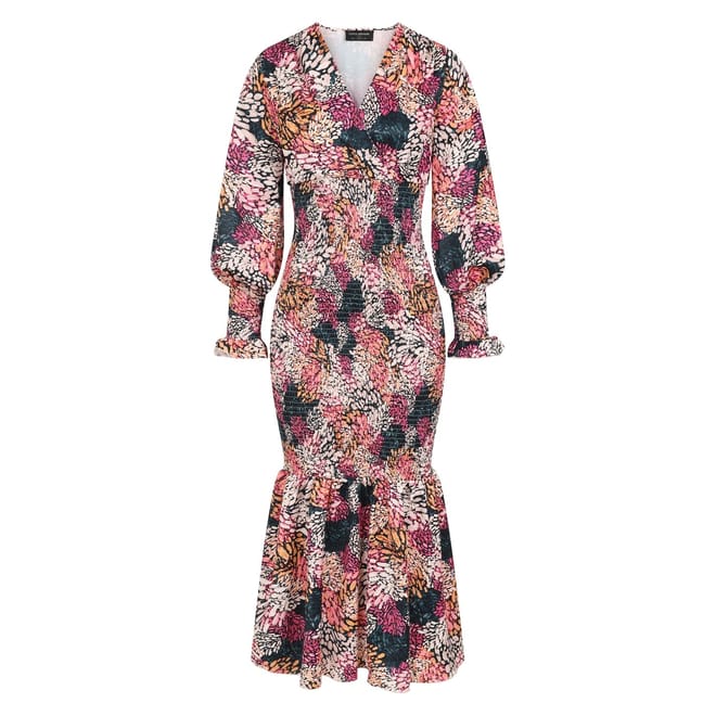 Little Mistress Floral V-Neck Maxi Dress