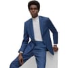 Plaid Notch Collared Suit Jacket