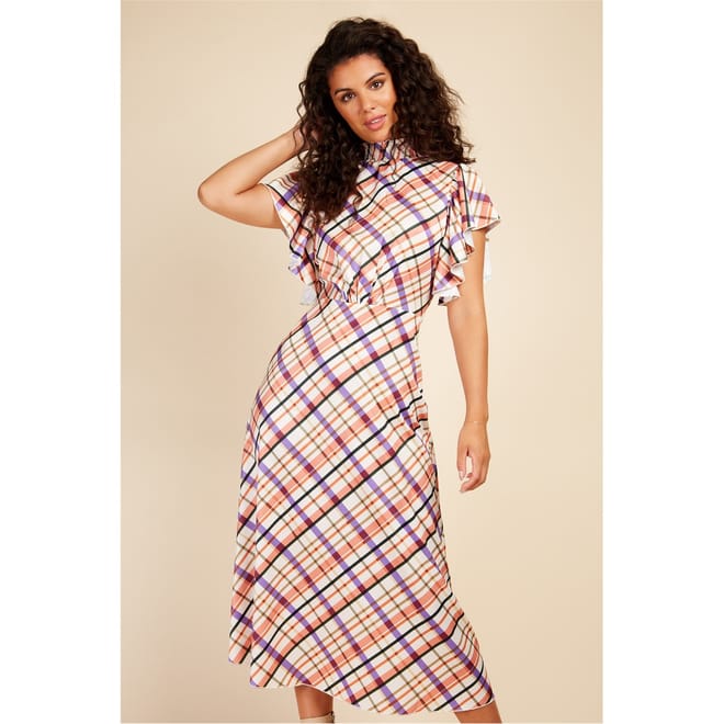 High Neck Maxi A-Line Dress