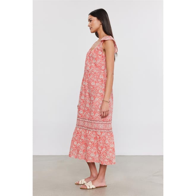Scoop Neck Midi Shift Dress