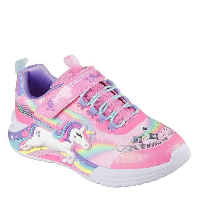 Lighted Unicorn Graphic Print Light Up Trainers