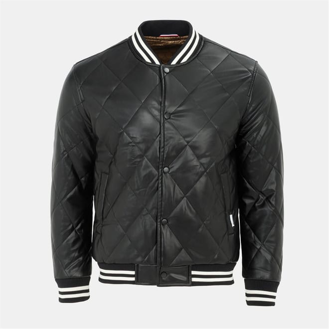 Solid Patterned Snap Button Ribbed Cuff Bomber Jacket