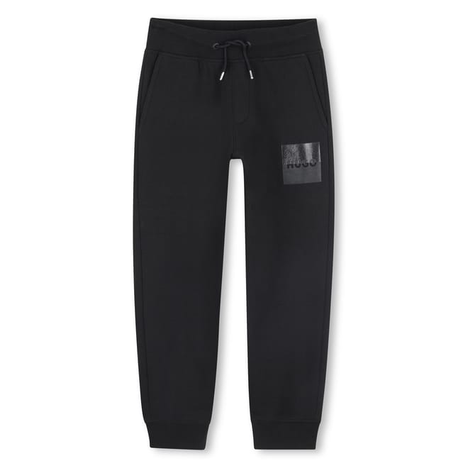 Split Logo Solid Patterned Joggers