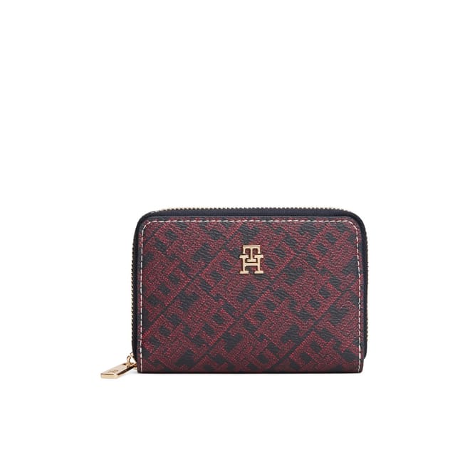 Mono Zip Around Wallet Geometric Patterned