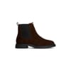 Suede Chelsea Block Heel Boots