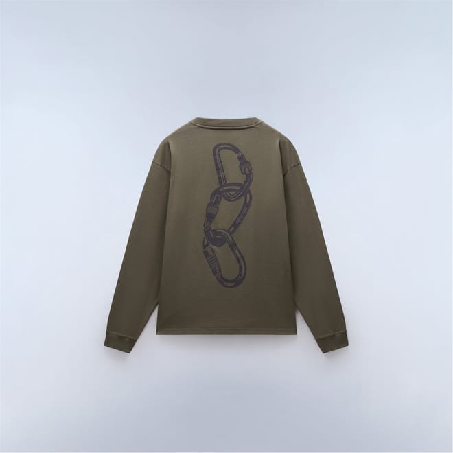 Regular Fit Drop Shoulder Long Sleeve Crew Neck T-Shirt