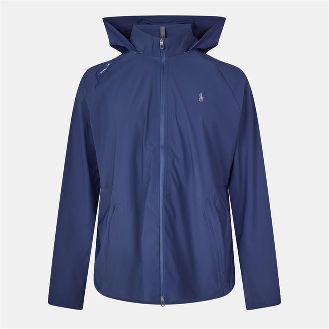 Solid Patterned Hooded Full Zipper Running Jacket