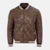 Solid Patterned Snap Button Ribbed Cuff Bomber Jacket