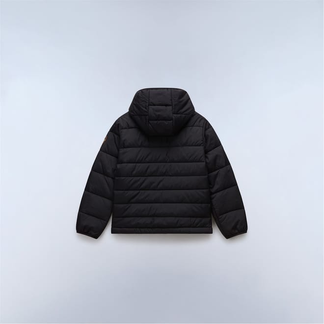 Gesar Hooded Solid Patterned Puffer Jacket