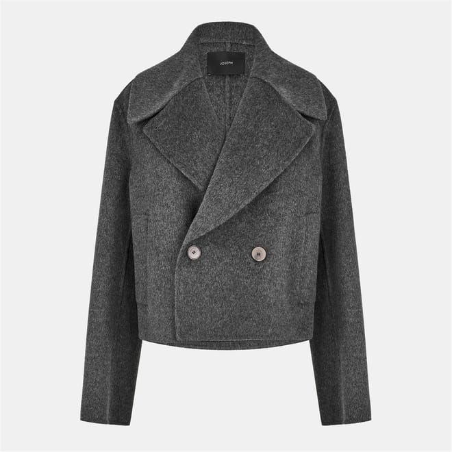 Delano Solid Patterned Double Button Lapel Collared Blazer