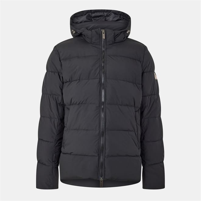 Spoutnic Solid Patterned Hooded Puffer Jacket