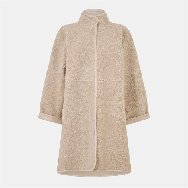 Solid Patterned Parka Coat