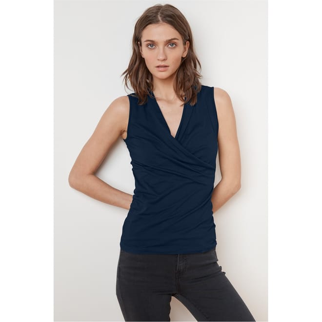Regular Fit Surplice Neck Tank