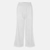 Smock Waist Wide Leg Solid Patterned Trousers