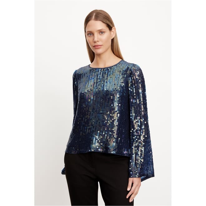 Regular Fit Bell Sleeve Blouse