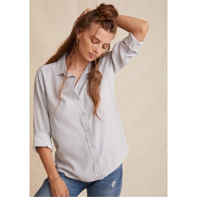 Relaxed Fit Long Sleeve Cuff Shirt