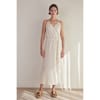 Gauze V-Neck Midi Shift Dress