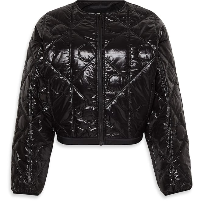 Quilted Ribbed Cuff Puffer Jacket