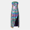 Metallic Iridescent Maxi Bandeau Dress