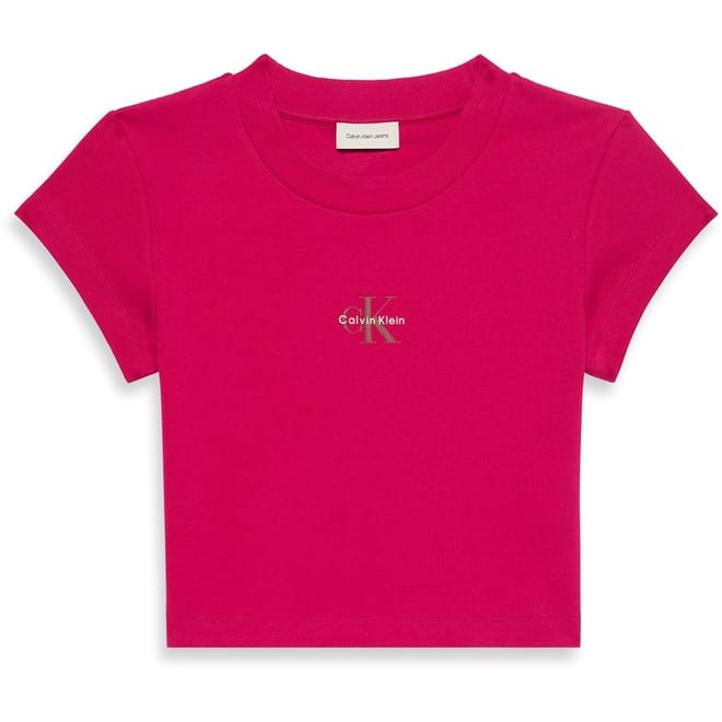 Baby Slim Fit Cropped Crew Neck T-Shirt