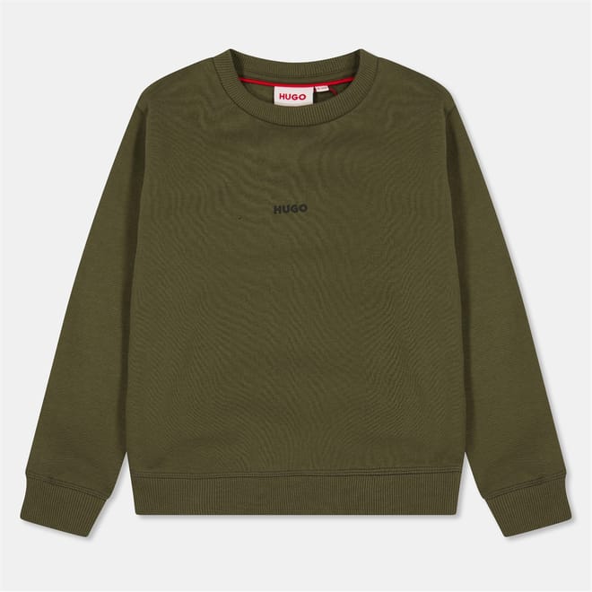 Logo Print Regular Fit Crew Neck Long Sleeve Sweatshirt