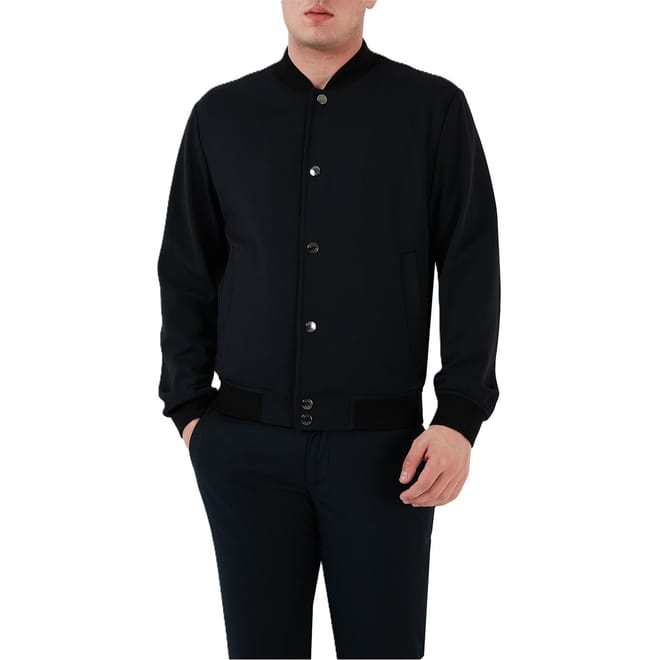 Solid Patterned Snap Button Ribbed Cuff Blazer