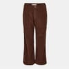 Solid Patterned Wide Leg Five Pocket Chinos