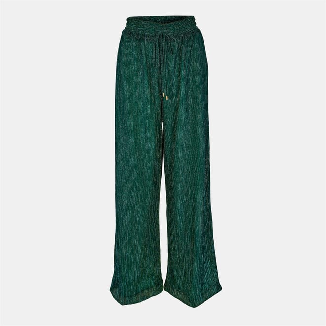 Textured Wide Leg Pants