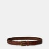 Leather Weave Pin Buckle Belt