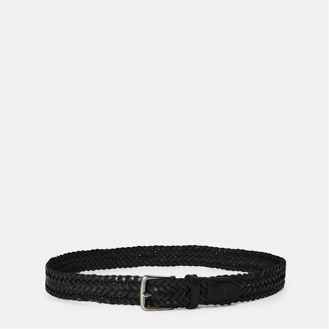 Leather Weave Pin Buckle Belt