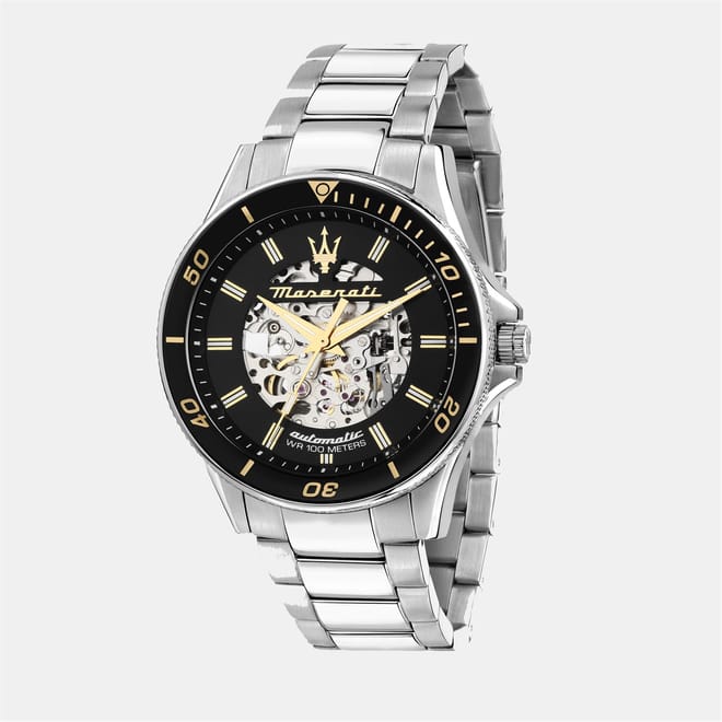 Sfida Skeleton Steel Bracelet Analogue Watch