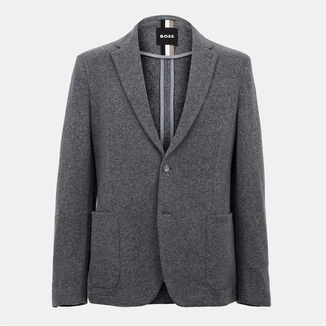 Solid Patterned Notch Collared Blazer