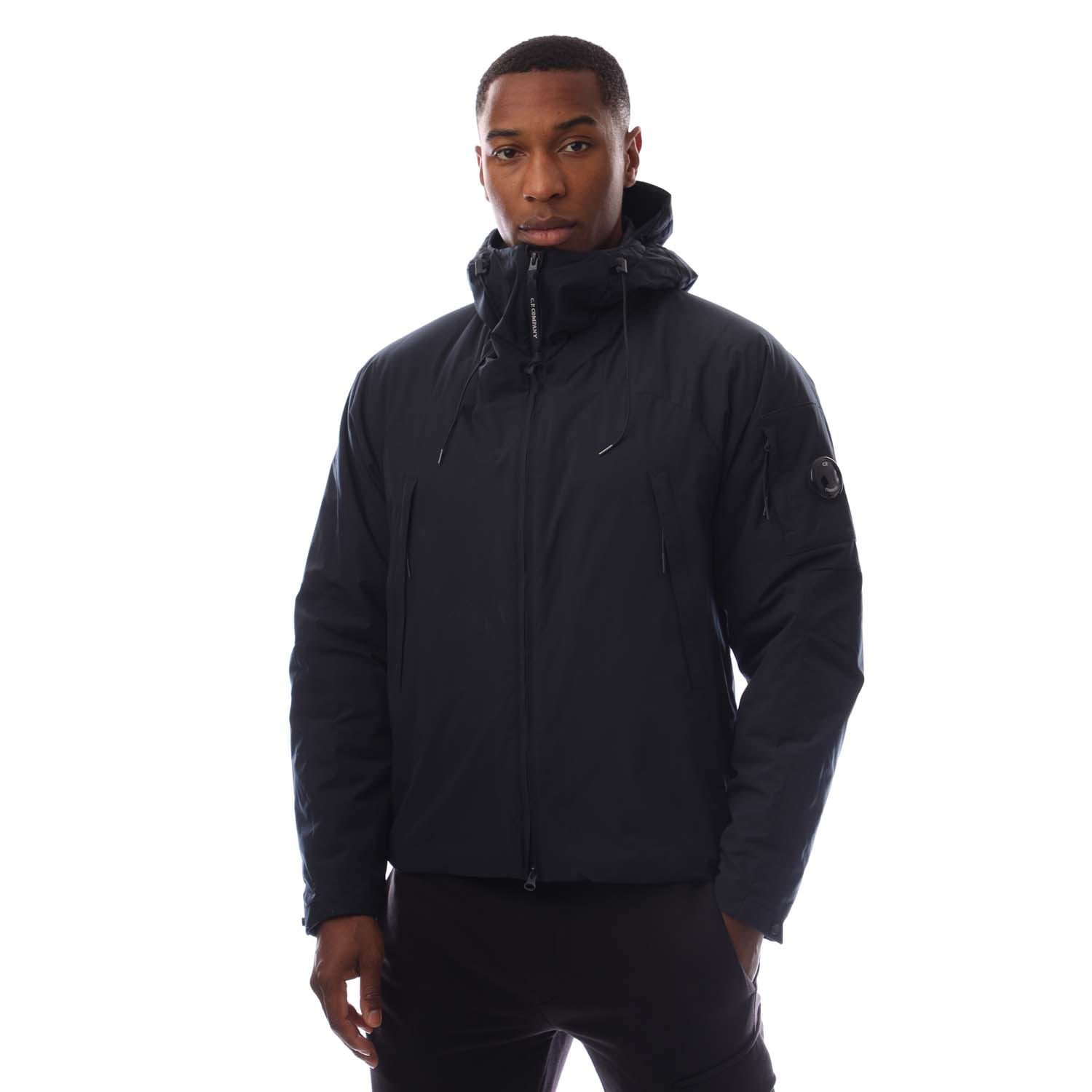 Navy C.P. Company Pro-Tek Hooded Padded Jacket - Get The Label